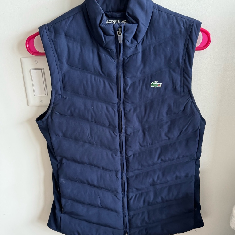 Lacoste Vest, Navy, Size 32 - Regular Fit. Never worn, excellent condition